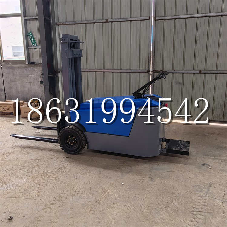 丛台区全电动叉车插腿式堆高车液压装卸车1.5吨升高小型站驾式铲车